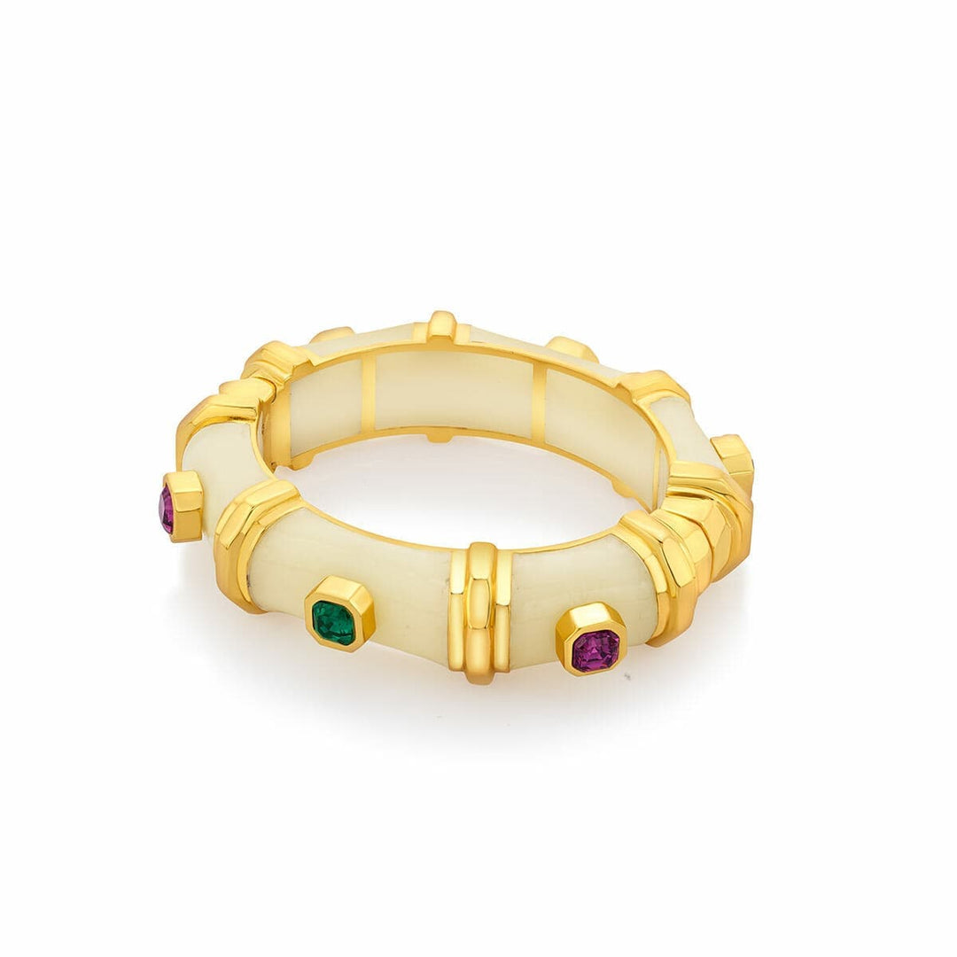 Roy White Resin Bangle - Isharya | Modern Indian Jewelry
