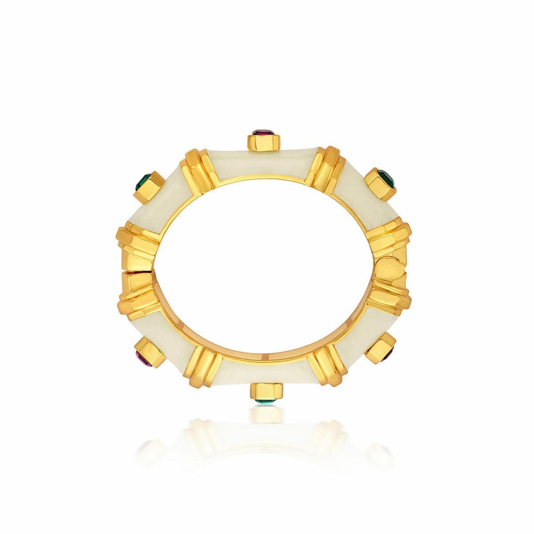 Roy White Resin Bangle - Isharya | Modern Indian Jewelry