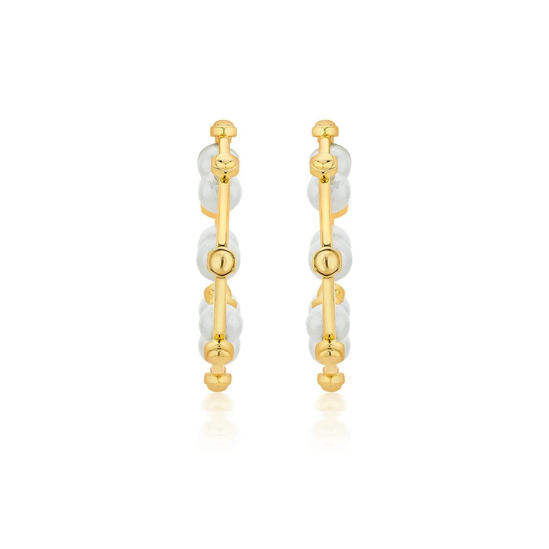 Sandberg Pearl Hoops - Isharya | Modern Indian Jewelry