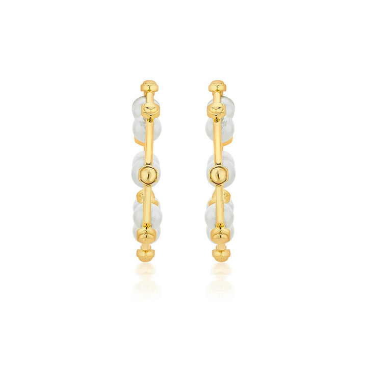 Sandberg Pearl Hoops - Isharya | Modern Indian Jewelry