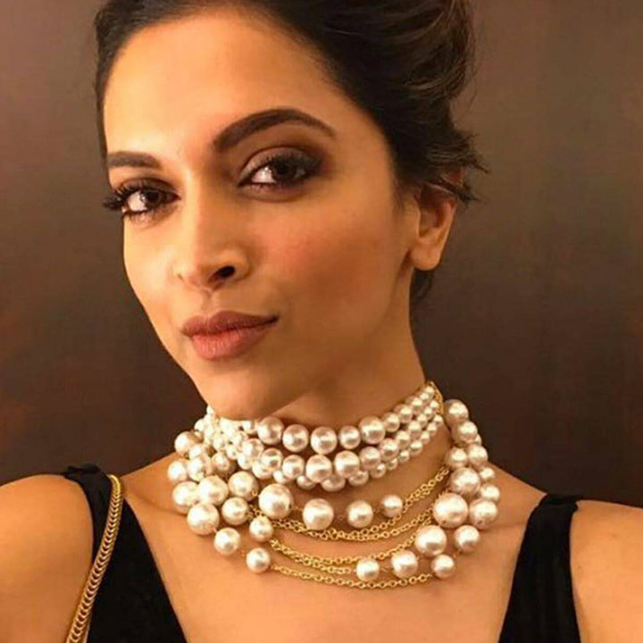 Temple Muse 8 Strand choker (Deepika) - Isharya | Modern Indian Jewelry