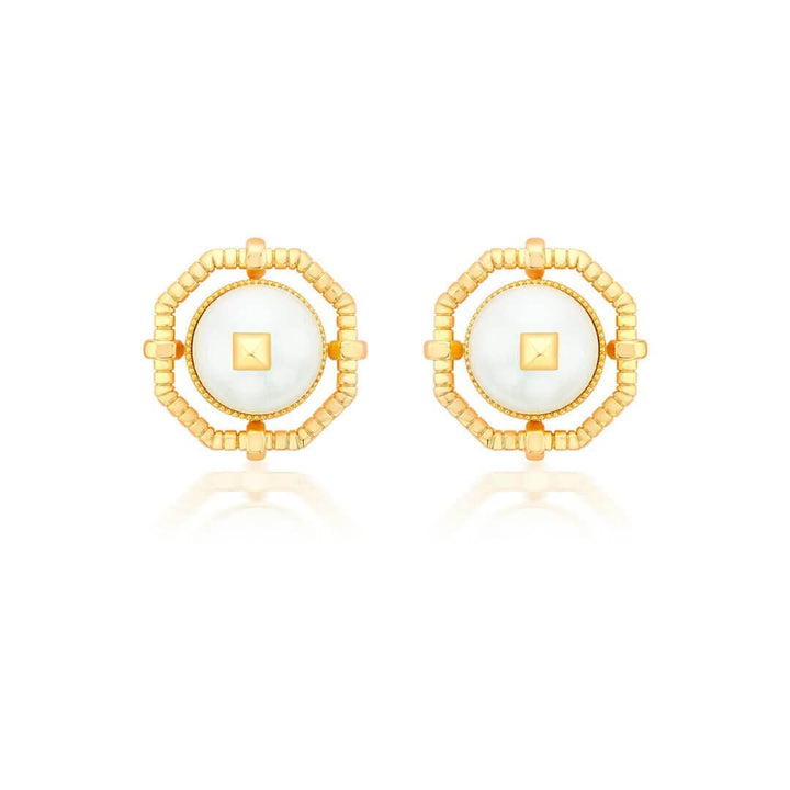 Yayoi Pearl Studs - Isharya | Modern Indian Jewelry