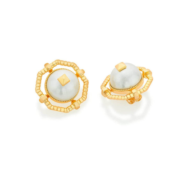 Yayoi Pearl Studs - Isharya | Modern Indian Jewelry