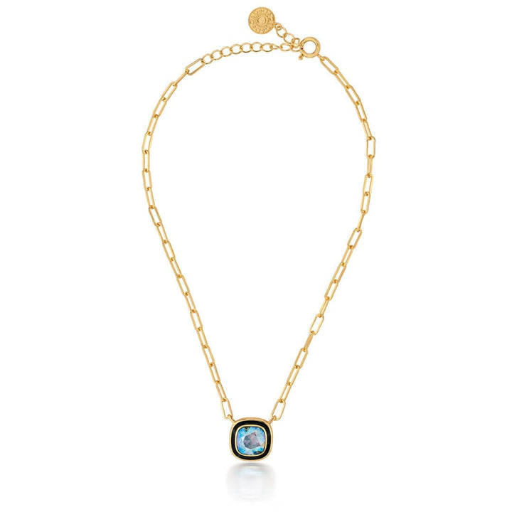 Belle Black Enamel Necklace - Isharya | Modern Indian Jewelry