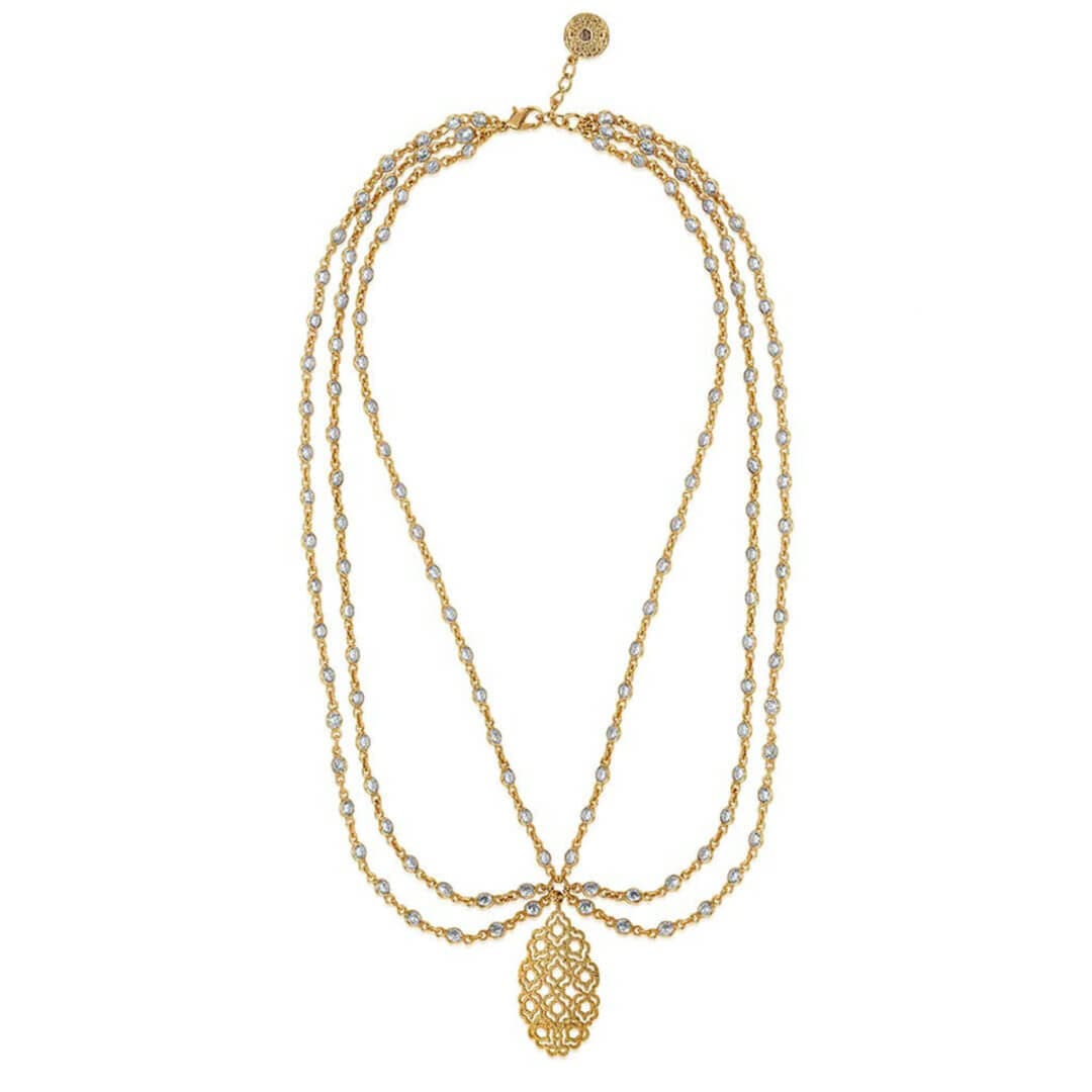 Filigree Two Way Head Gear & Necklace - Isharya | Modern Indian Jewelry