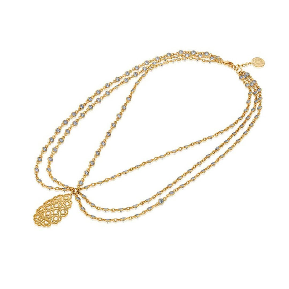 Filigree Two Way Head Gear & Necklace - Isharya | Modern Indian Jewelry