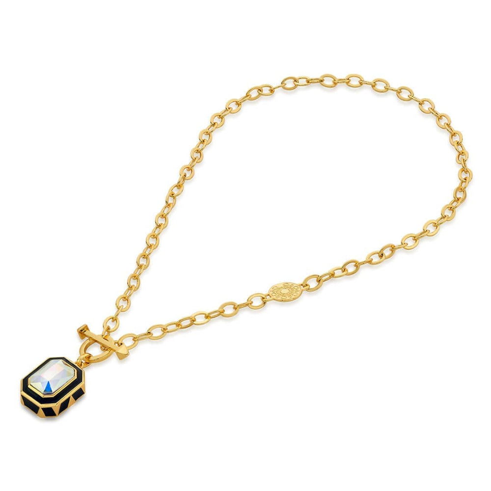 Meraki Black Enamel Necklace - Isharya | Modern Indian Jewelry