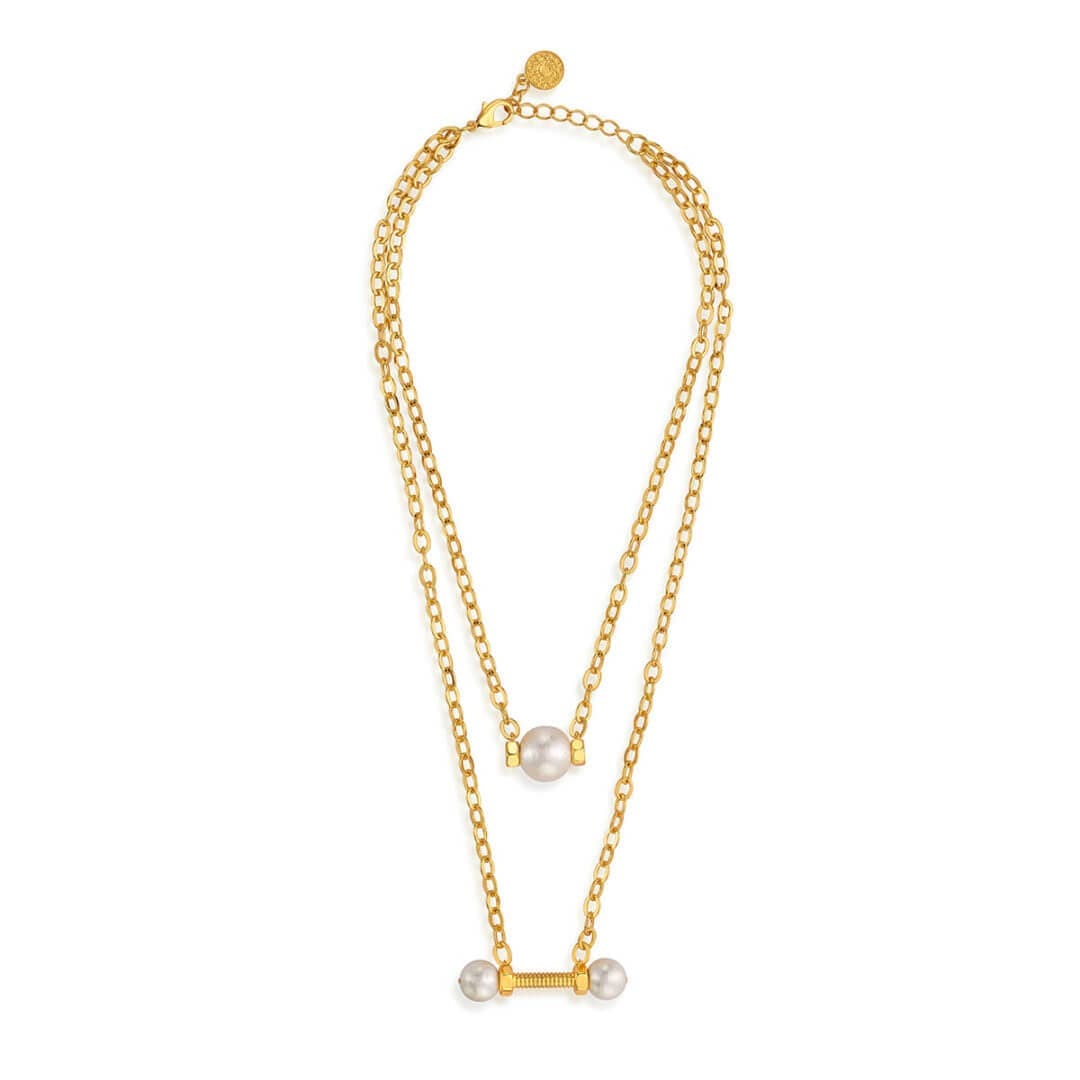 Patti Layered Pearl Necklace - Isharya | Modern Indian Jewelry