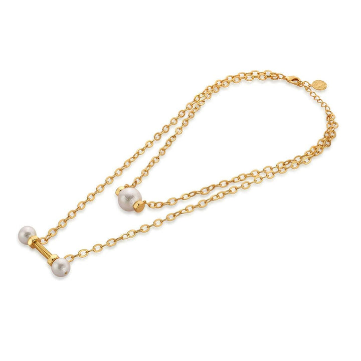 Patti Layered Pearl Necklace - Isharya | Modern Indian Jewelry