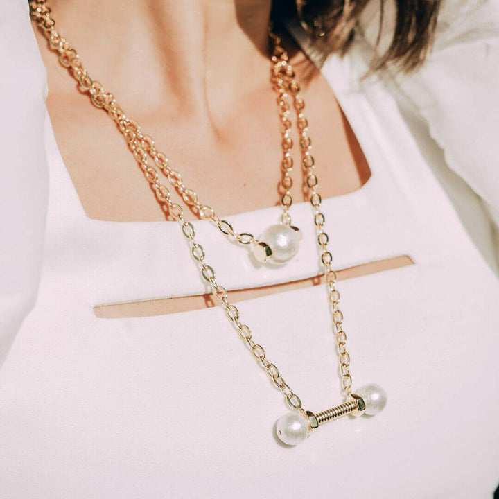 Patti Layered Pearl Necklace - Isharya | Modern Indian Jewelry