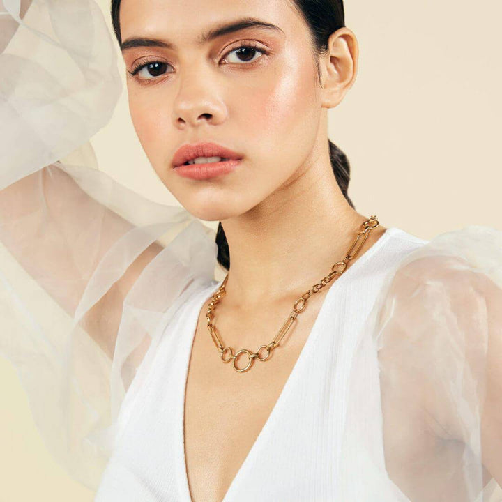Personalizable Geo Link Chain Necklace - Isharya | Modern Indian Jewelry