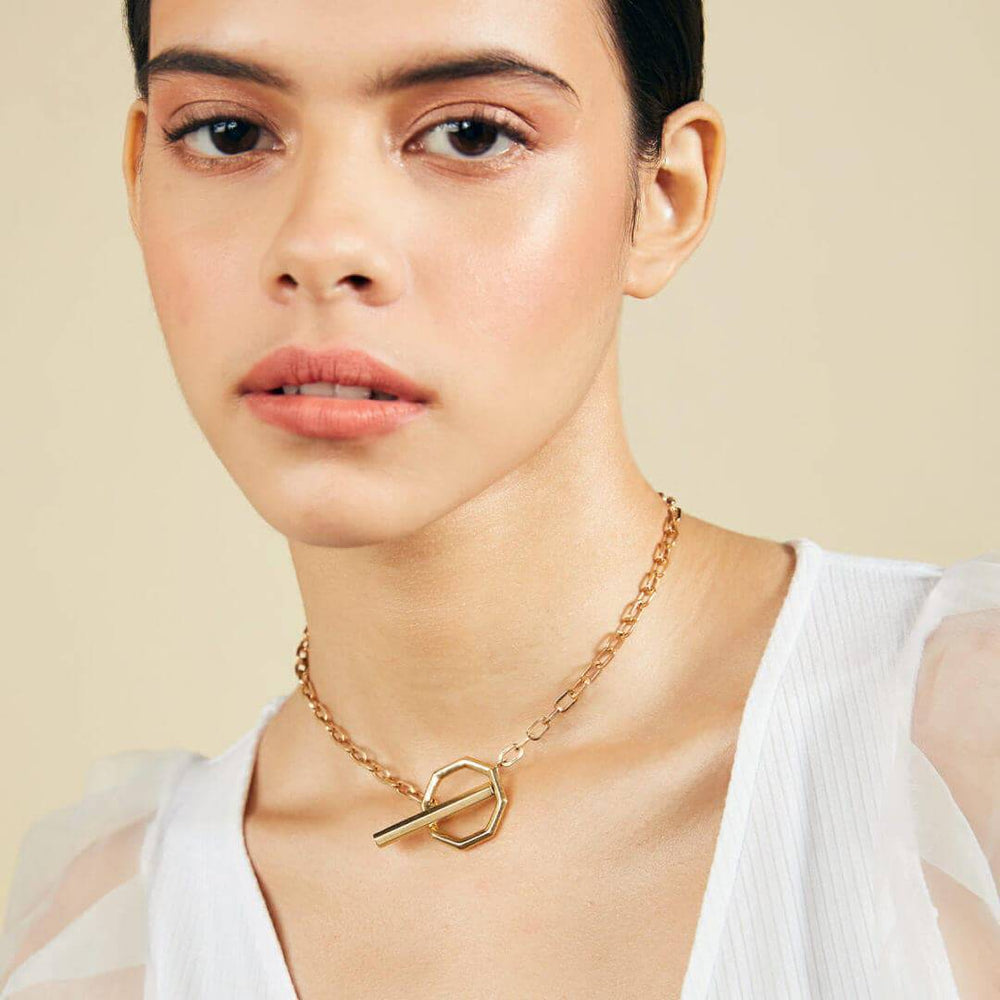 Personalizable Toggle Link Chain Necklace - Isharya | Modern Indian Jewelry