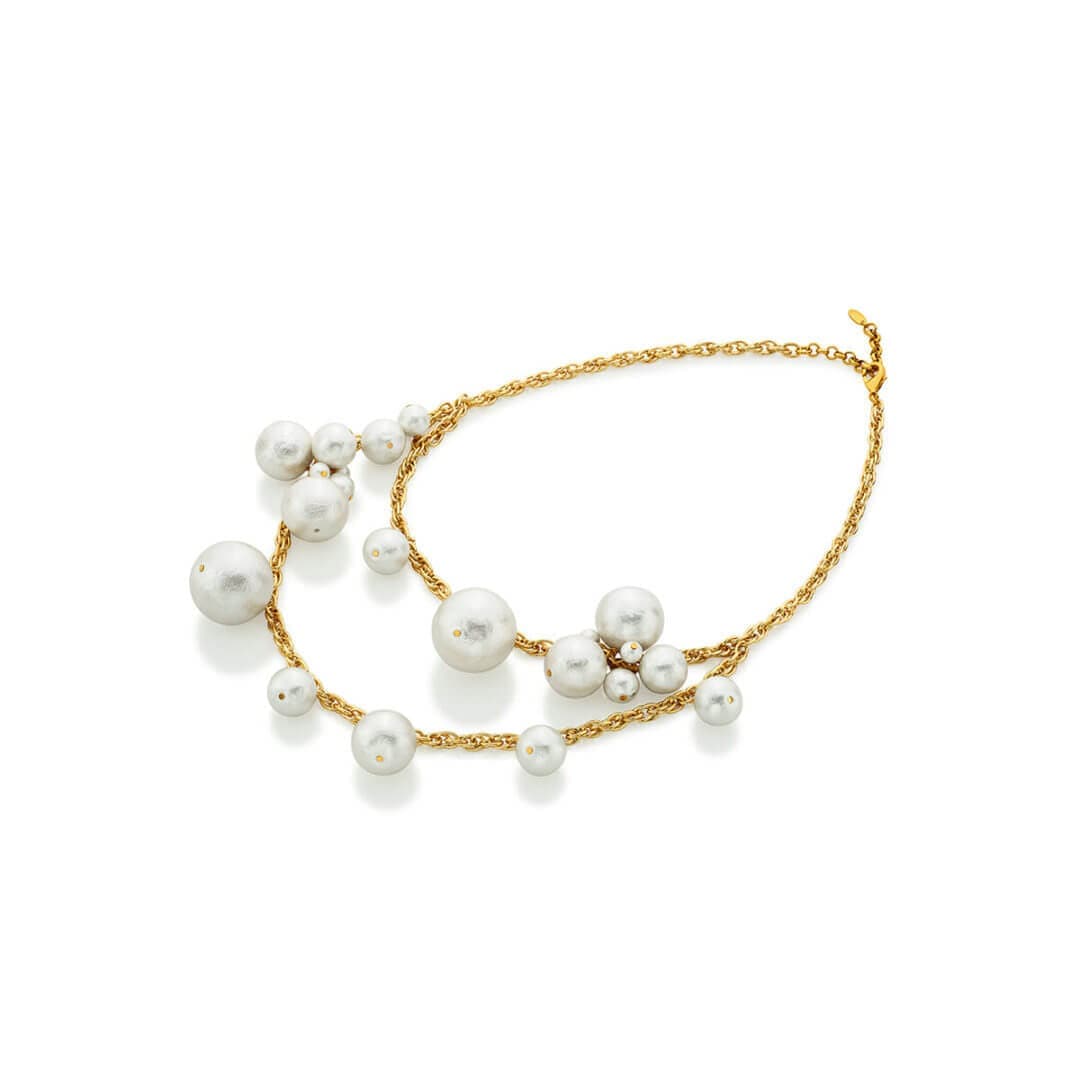 Temple Muse Pearl Statement Necklace - Isharya | Modern Indian Jewelry