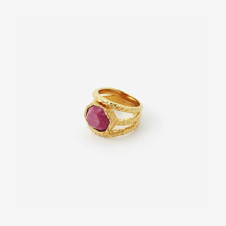 Orchid Goddess Triple Band Ring - Isharya | Modern Indian Jewelry