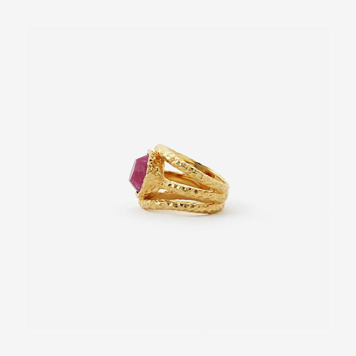 Orchid Goddess Triple Band Ring - Isharya | Modern Indian Jewelry