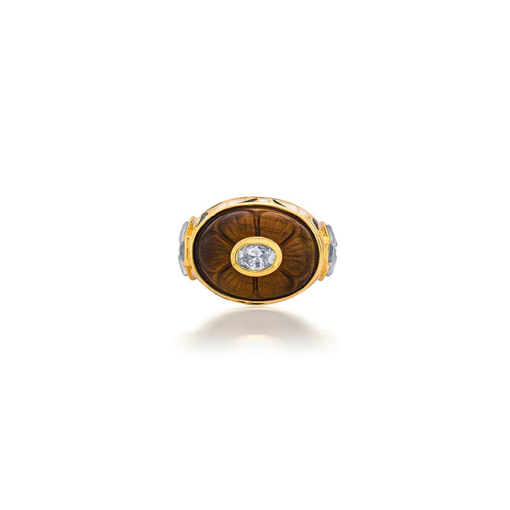 Amber Heirloom Mughal Ring - Isharya | Modern Indian Jewelry