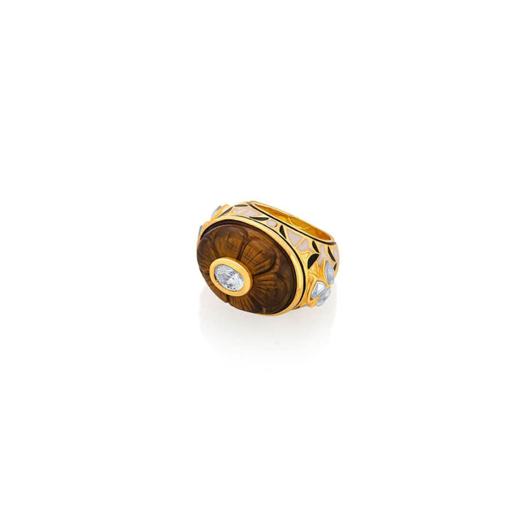 Amber Heirloom Mughal Ring - Isharya | Modern Indian Jewelry