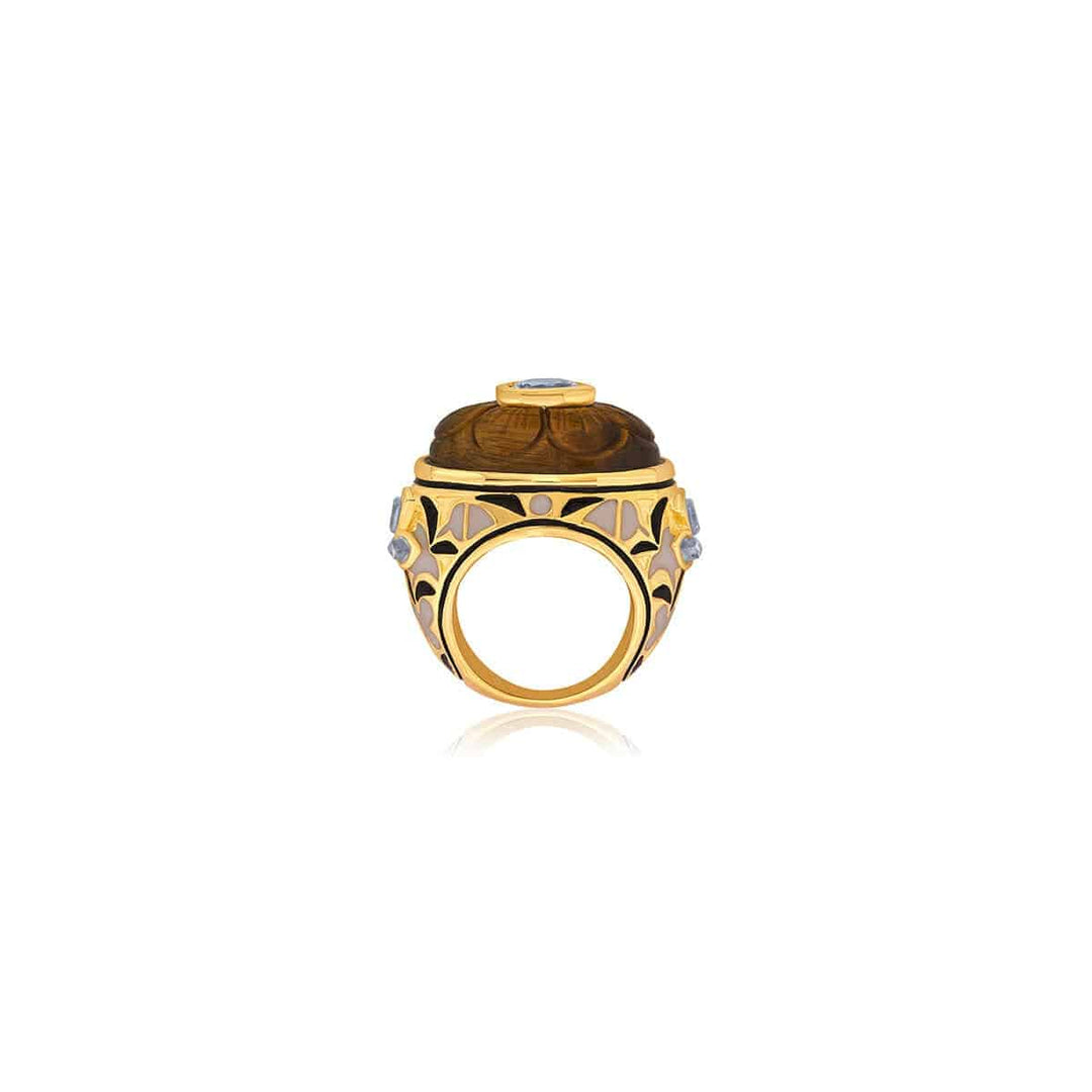 Amber Heirloom Mughal Ring - Isharya | Modern Indian Jewelry