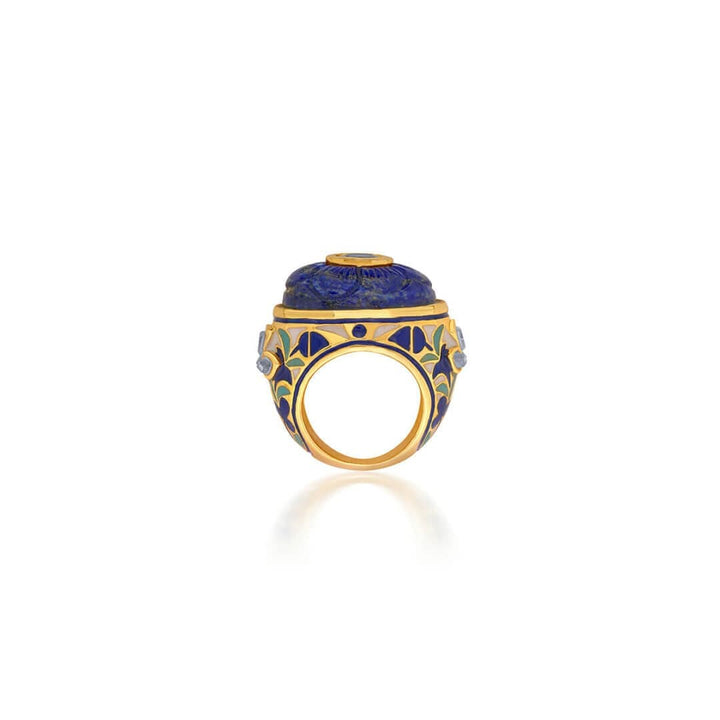 Blue Heirloom Mughal Ring - Isharya | Modern Indian Jewelry