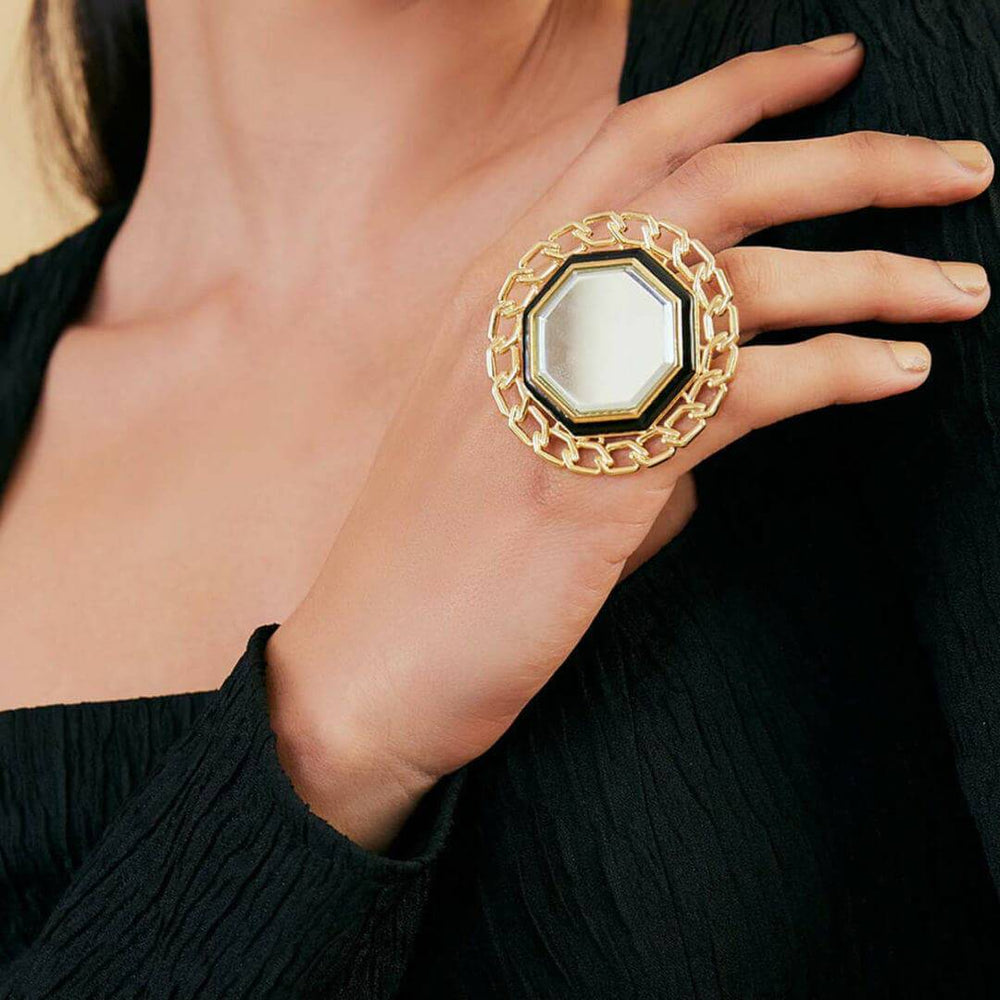 Borderless Medallion Ring - Isharya | Modern Indian Jewelry