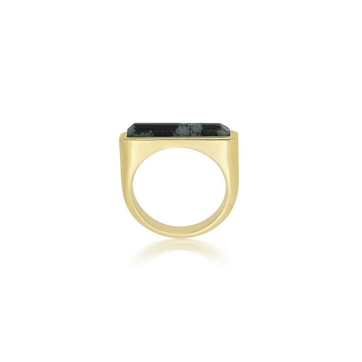 Borderless Stackable Black Obsidian Ring - Isharya | Modern Indian Jewelry
