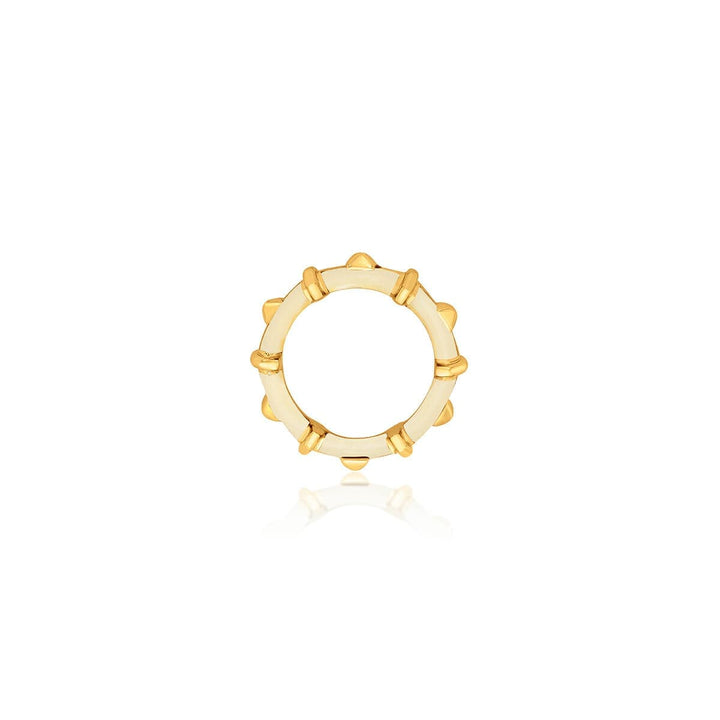 Chand White Resin Stackable Ring - Isharya | Modern Indian Jewelry