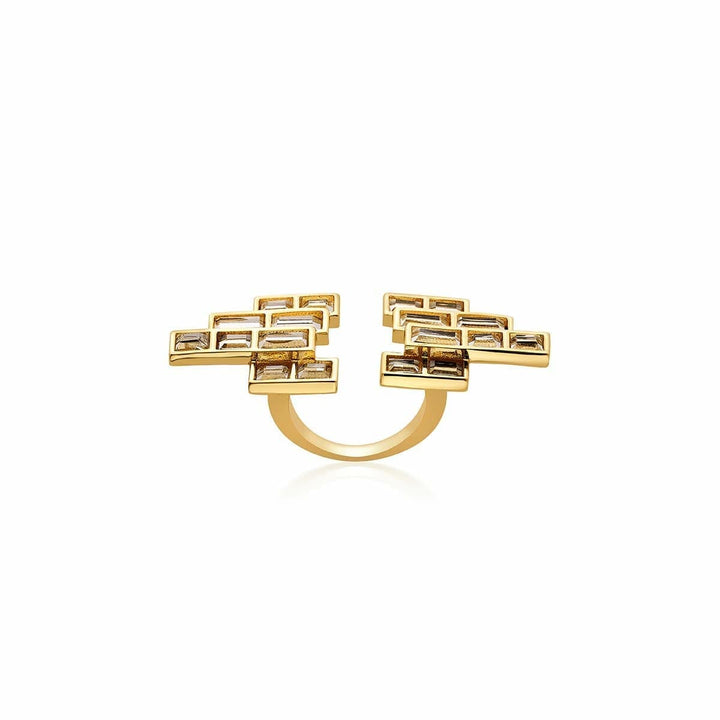 Disco Mirror Wing Ring - Isharya | Modern Indian Jewelry