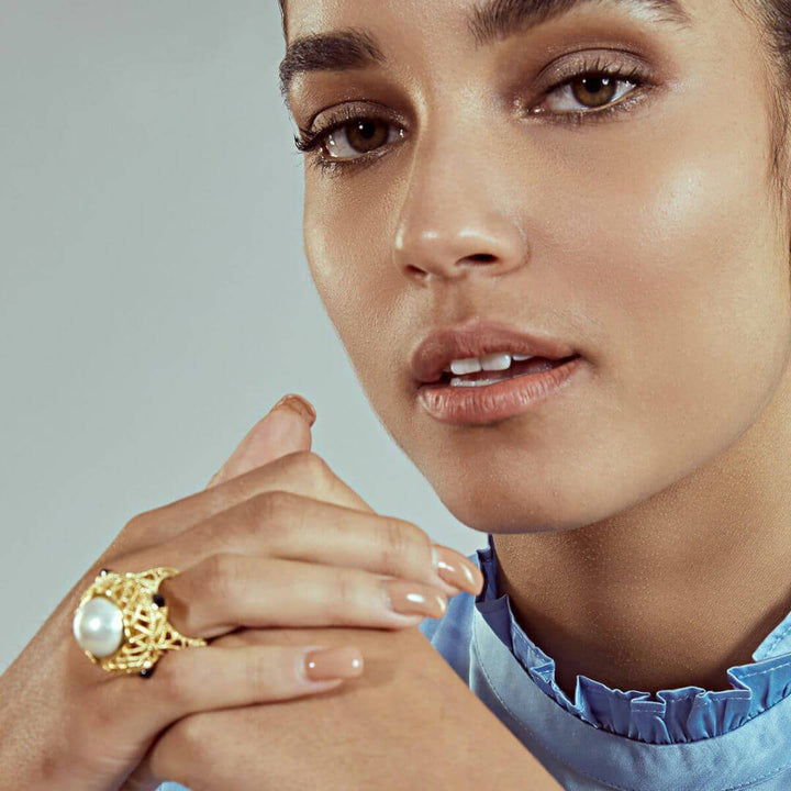 Gypsy Soul Pearl Power Ring - Isharya | Modern Indian Jewelry