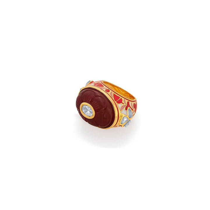 Marsala Heirloom Mughal Ring - Isharya | Modern Indian Jewelry
