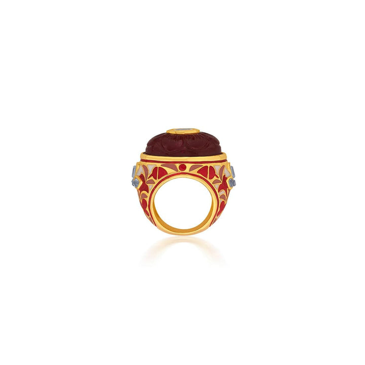 Marsala Heirloom Mughal Ring - Isharya | Modern Indian Jewelry