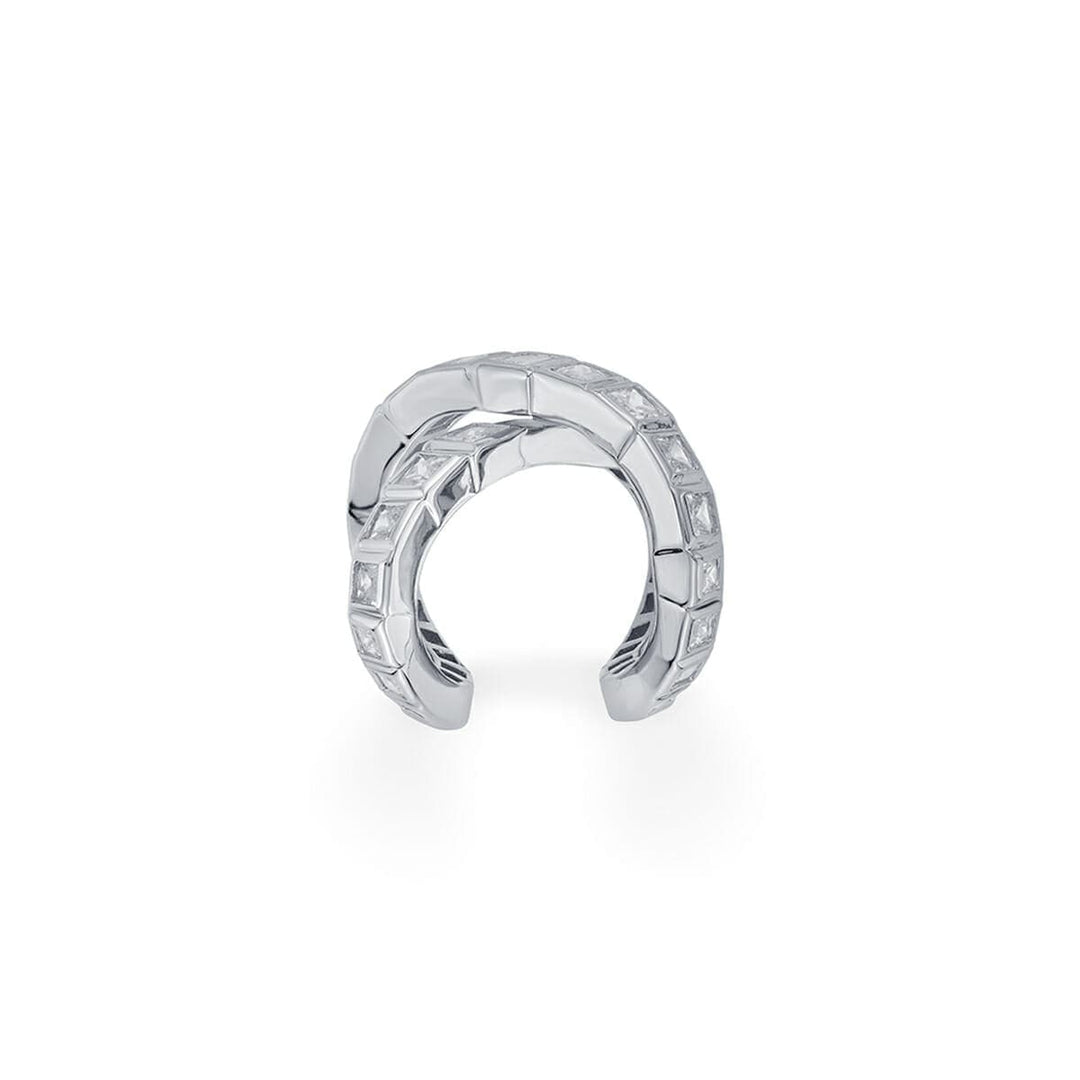 Nazm CZ Cross Open Ring - Isharya | Modern Indian Jewelry