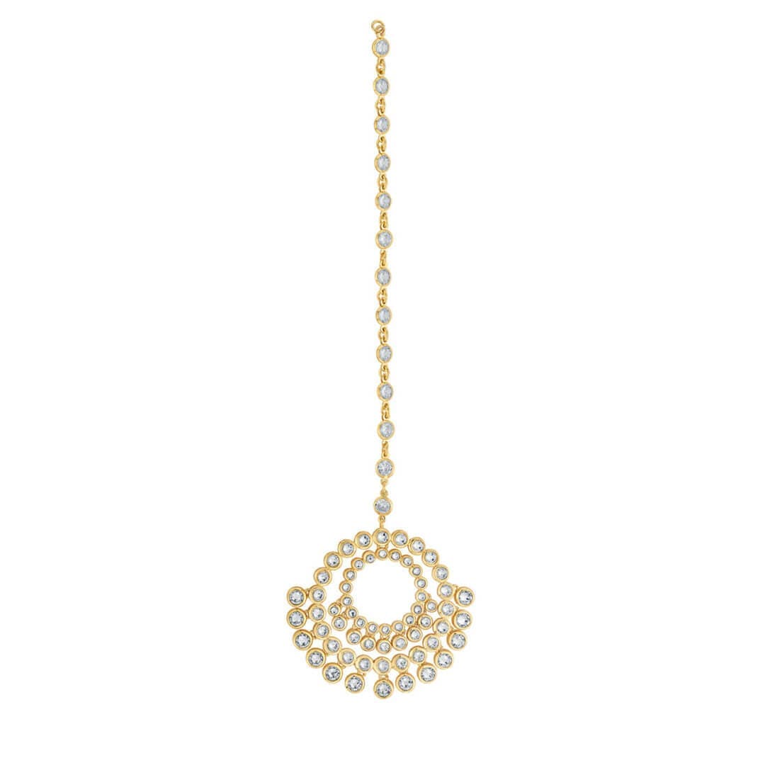 Nazm Shimmering CZ Maang Tikka - Isharya | Modern Indian Jewelry