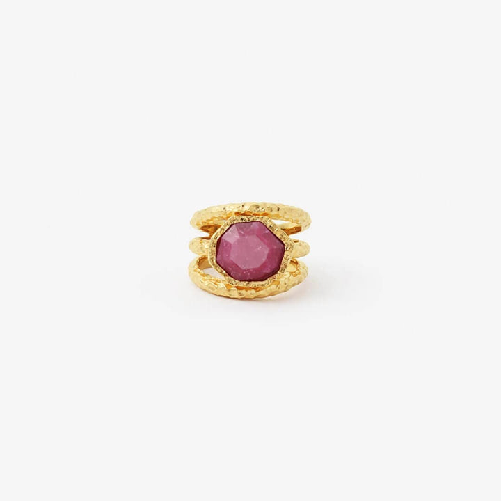 Orchid Goddess Triple Band Ring - Isharya | Modern Indian Jewelry