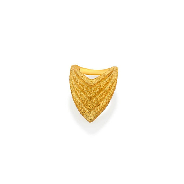 Origami Gold Manicure Ring - Isharya | Modern Indian Jewelry