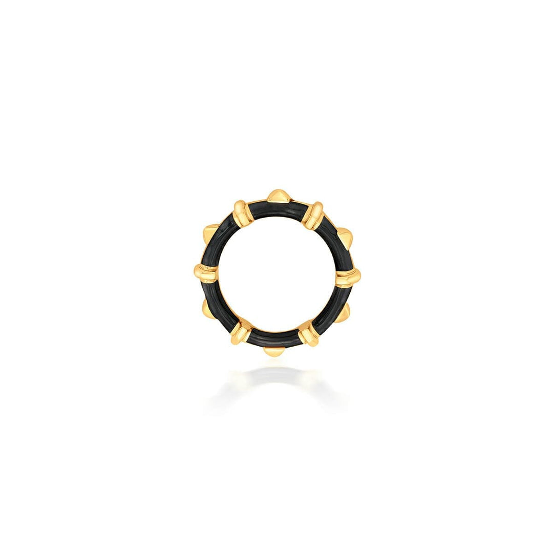 Phogat Black Resin Stackable Ring - Isharya | Modern Indian Jewelry