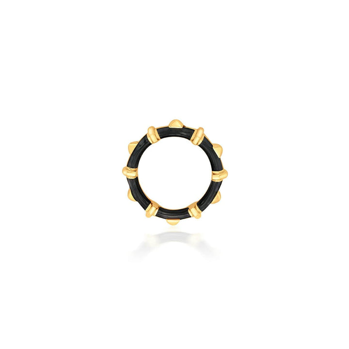 Phogat Black Resin Stackable Ring - Isharya | Modern Indian Jewelry