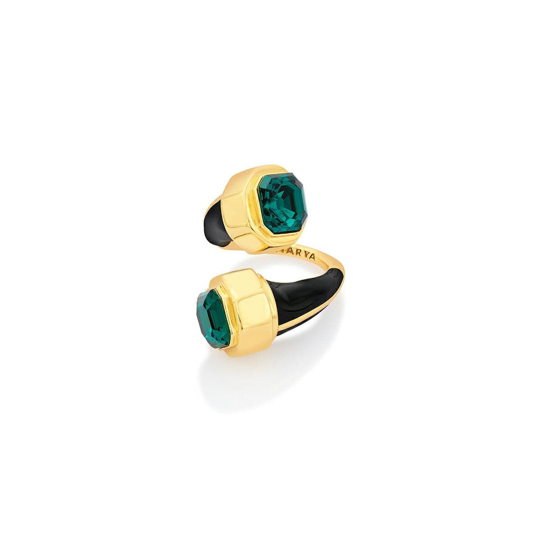 Rana Wrap Emerald Ring - Isharya | Modern Indian Jewelry