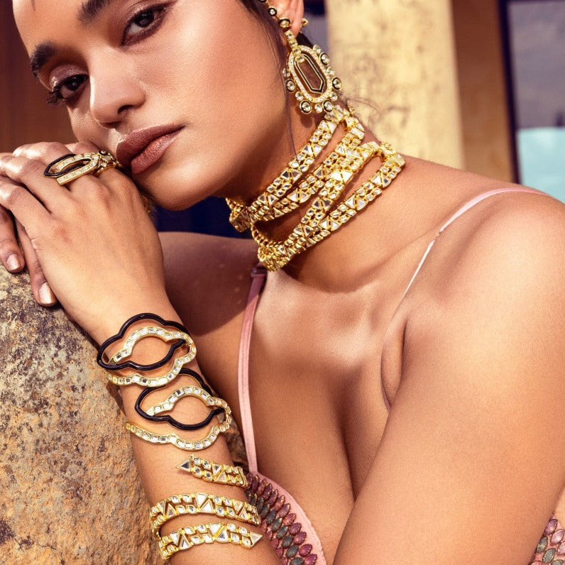 Just Jamiti Baroque Cuff - Isharya | Modern Indian Jewelry