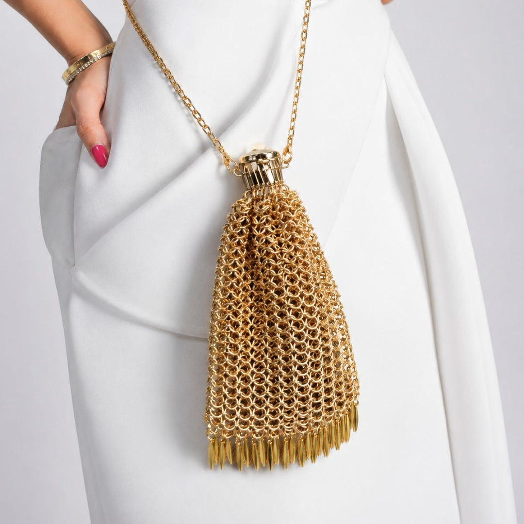 Customisable Metallic Mesh Bag