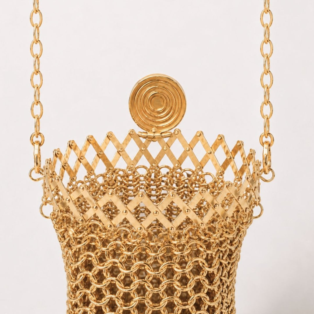 Customisable Metallic Mesh Bag