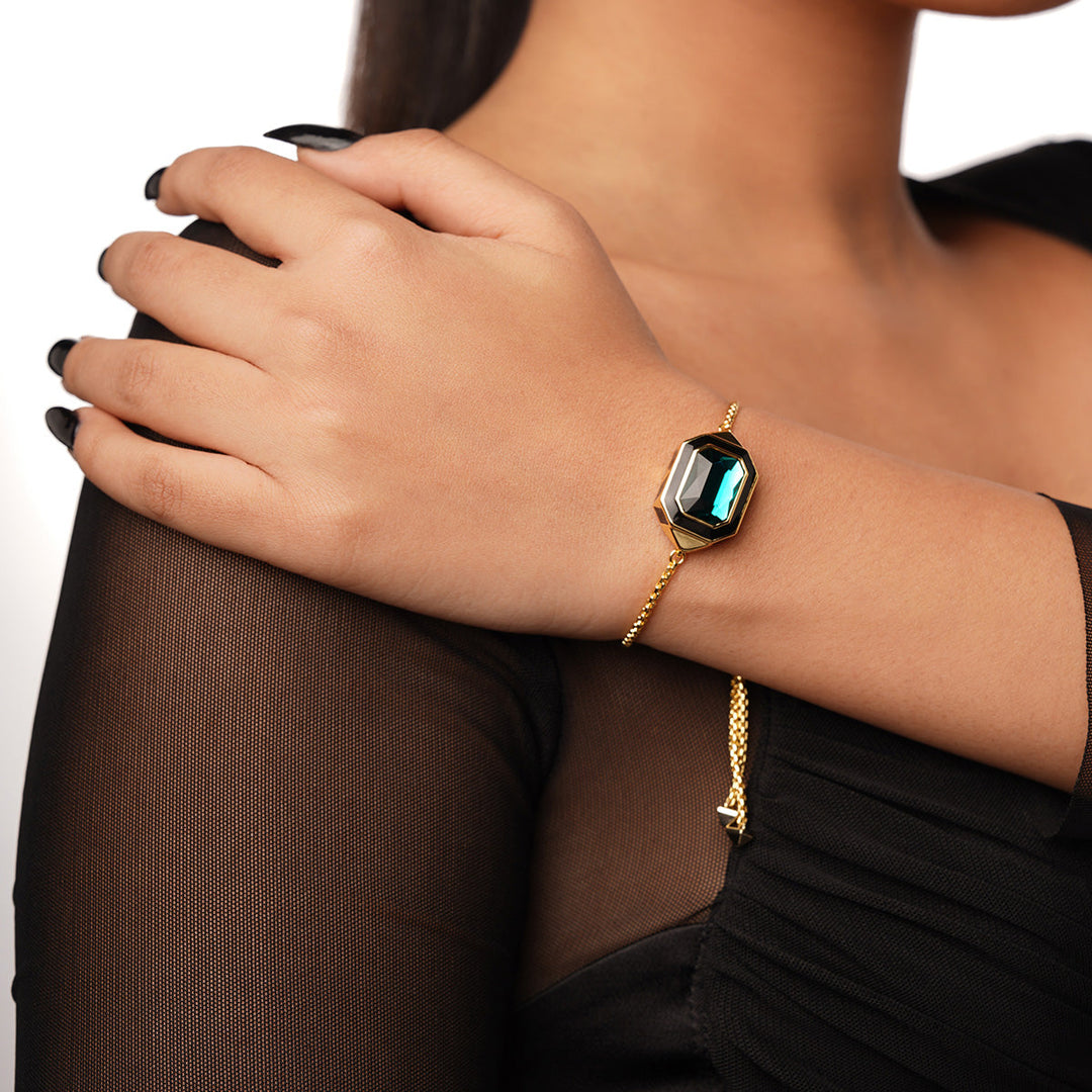 Green Bolo Wristwear for Women by Isharya | Modern Indian Jewellery