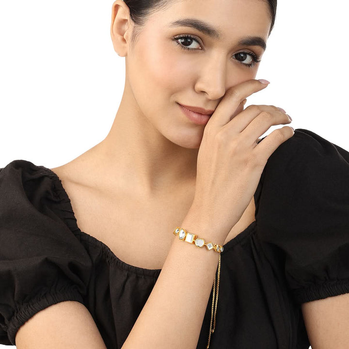 Lumen Essential Mirror Bracelet for Women by Isharya | Modern Indian Jewellery