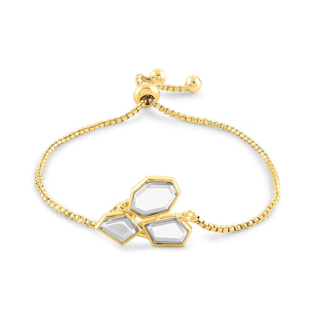 Essential Lumen Mirror Bracelet for Women by Isharya | Modern Indian Jewellery