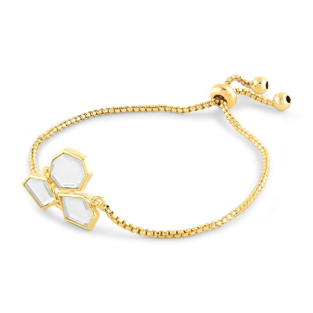 Essential Lumen Mirror Bracelet for Women by Isharya | Modern Indian Jewellery