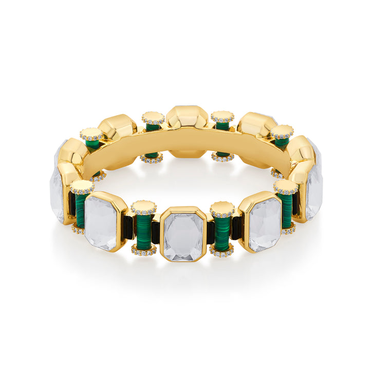 Jungle Green Crystal Bangle