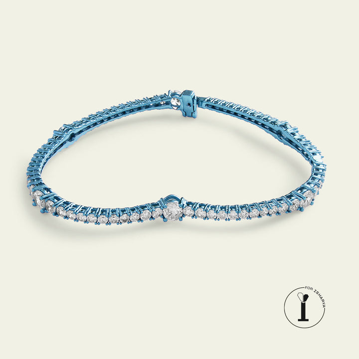 Blue Heart Bangle 