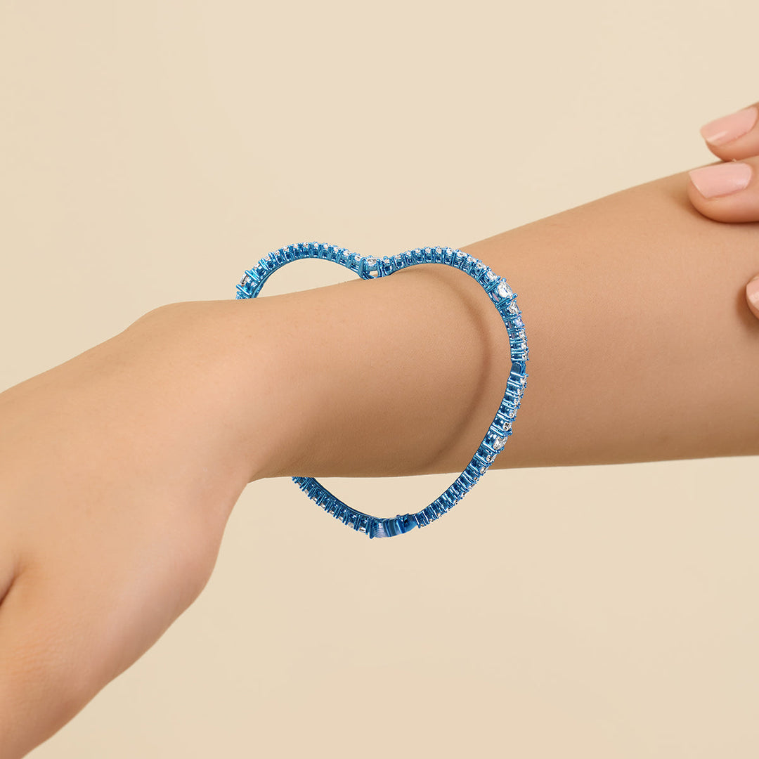 Blue Heart Bangle