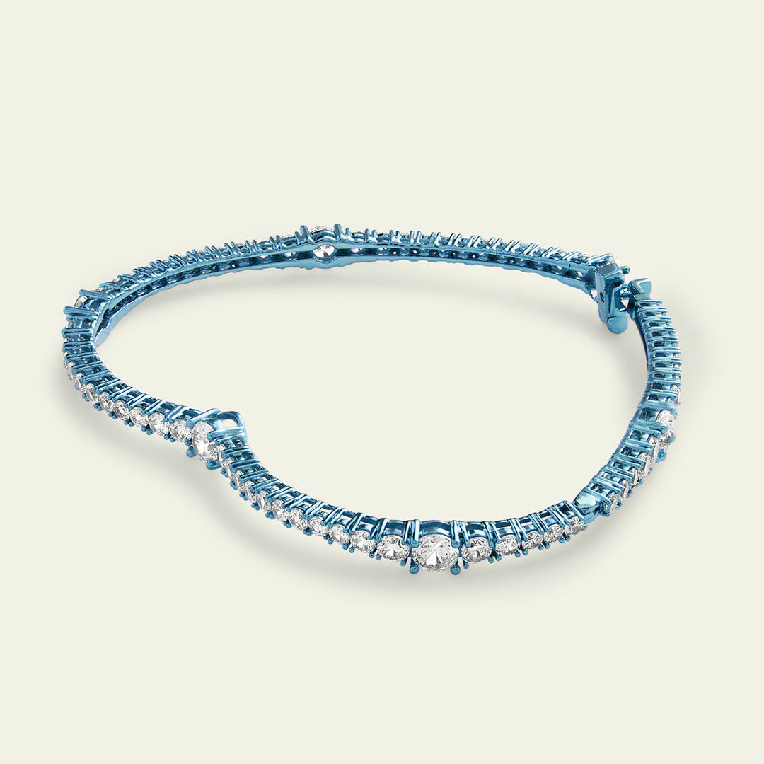 Blue Heart Bangle 