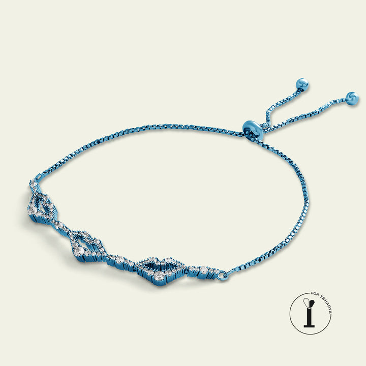 Blue Bracelet Wristwear for Women by Isharya | Modern Indian Jewellery