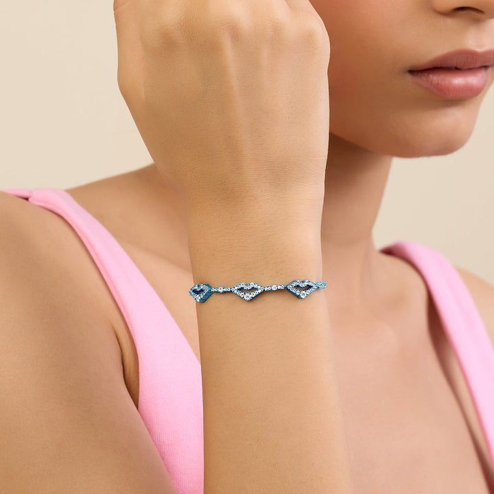 Blue Bracelet Wristwear for Women by Isharya | Modern Indian Jewellery